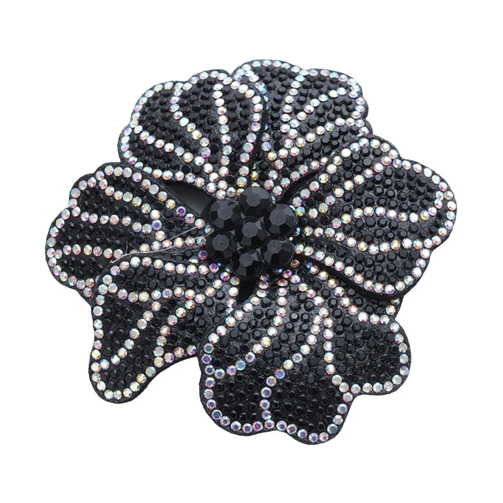 DIY Craft Flower Brooch Fabrics 3D Rose Brooch Fabrics Rhinestone Flower Patches  Sewing Supplies