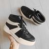 X new autumn platform high-top shoes heightening niche casual platform non-slip shoes sports board shoes