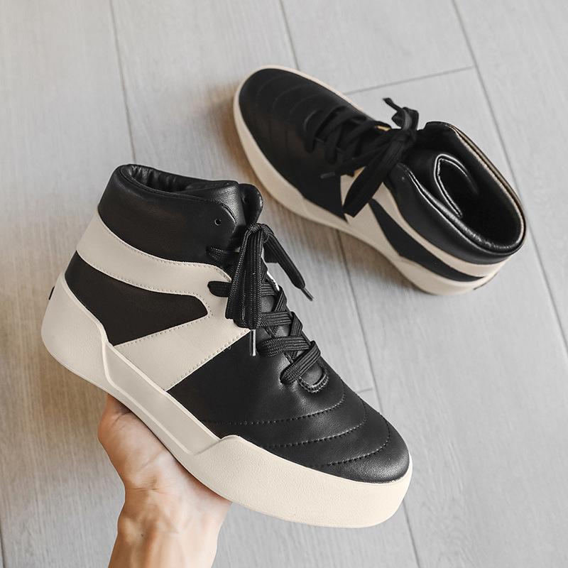 X new autumn platform high-top shoes heightening niche casual platform non-slip shoes sports board shoes