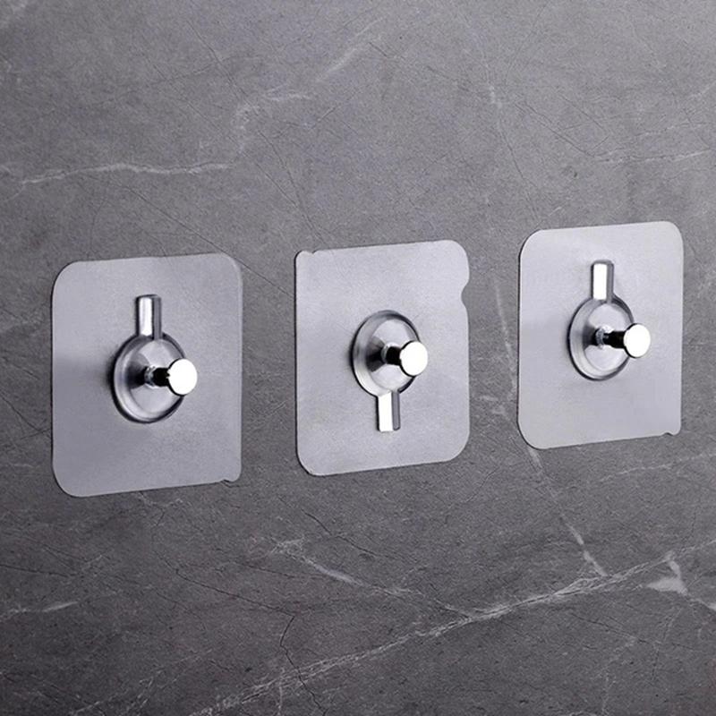 10 ks bezdierovacích skrutiek Silná samolepiaca prísavka Háčiky na stenu Vešiak na kuchynské kúpeľňové náradie