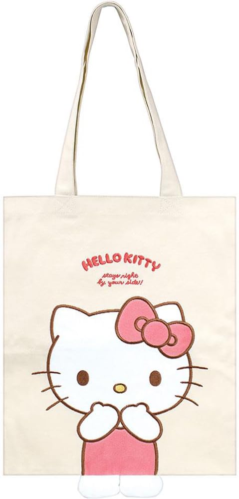 Tees Factory Sanrio Hello Kitty Characters Tote H390 x Leg-Pyoko Bag, W330mm, SR-5527223KT
