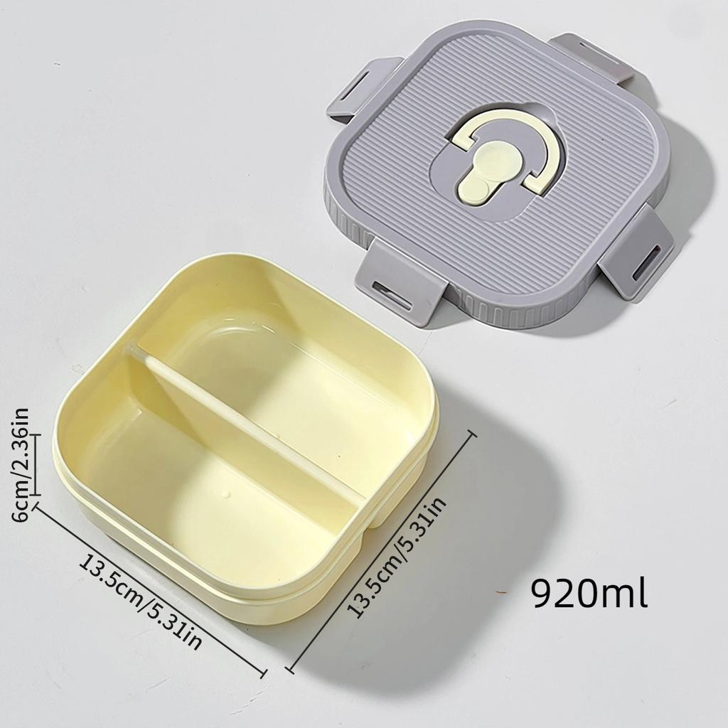 WORTHBUY Portable Plastic Lunch Box With Compartment Microwave Heatable Fruit Salad Lunch Container Student Leak-proof Bento Box