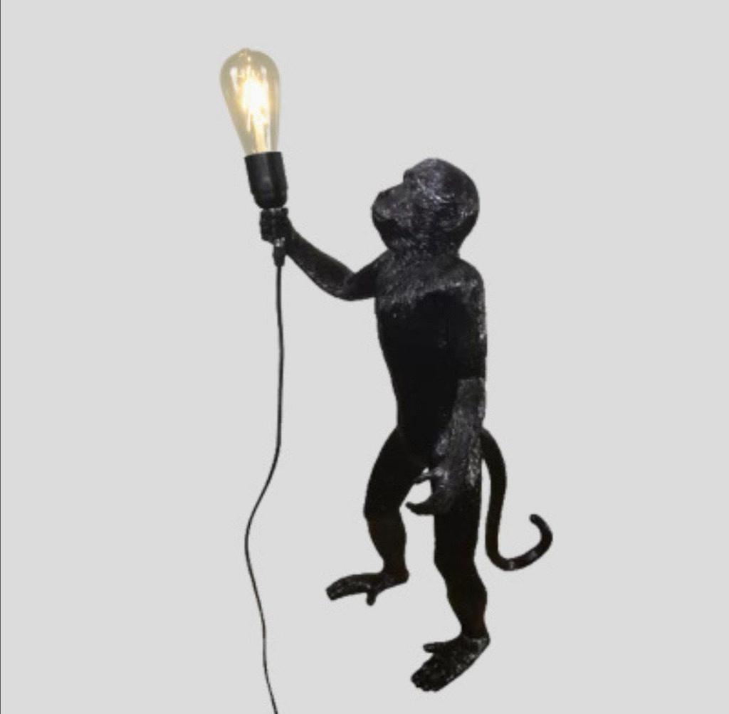 Industrial Style Monkey Lamp: Creative Hemp Rope Pendant for Restaurant, Kids' Room, or Store Display