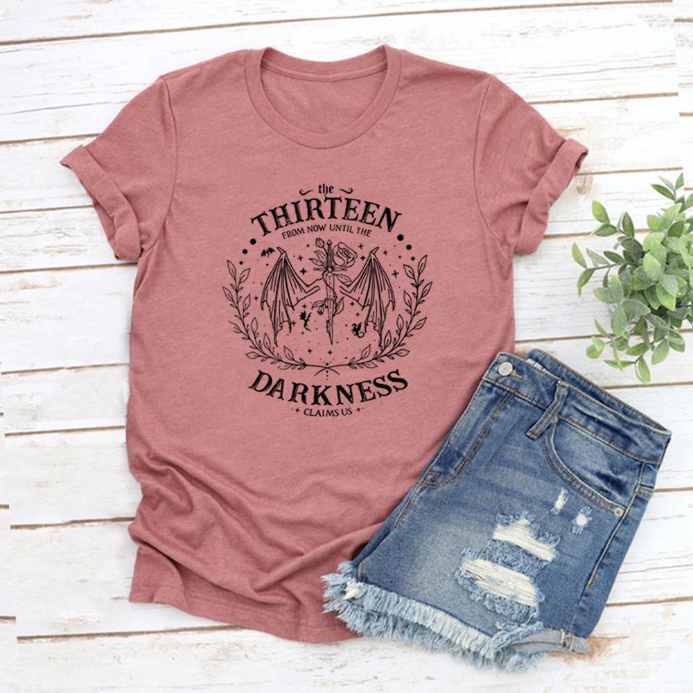 Retro The Thirteen Throne of Glass Shirt From Darkness Claim Us Tshirt Unisex Short Sleeve Tshirt Fantastic Reader Bookish Gift