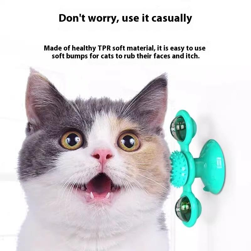 Pet Supplies Cat Turntable Puzzle Food Leaking Toy Spinning Windmill