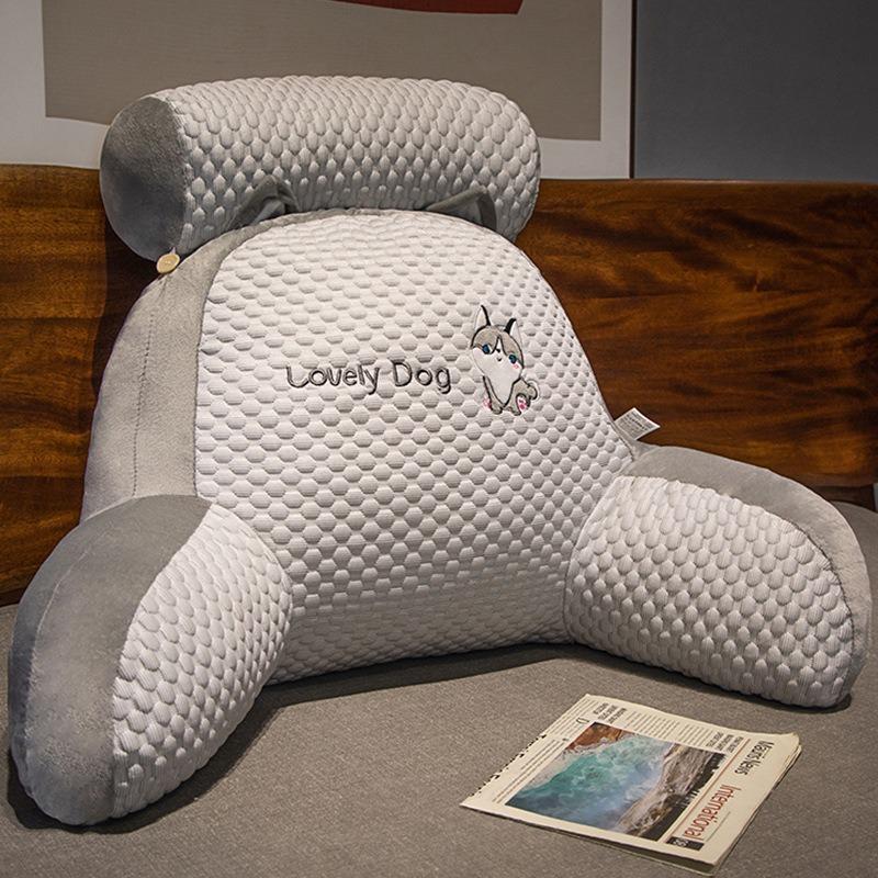 Bedside Lumbar Support Pillow – Large Backrest Cushion for Reading, Sofa, or Bed; Ideal for Dorms and Pregnancy Comfort