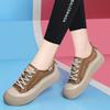 Damskie Casualowe Skórzane Sneakersy Wiosenne i Jesienne Sneakersy Retro Buty Podróżne Buty do Wszystkiego