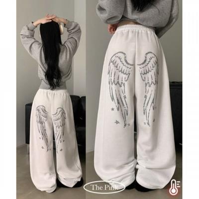 The Pink Endi Balloon Fit Angel Fleece Wide Training Pants