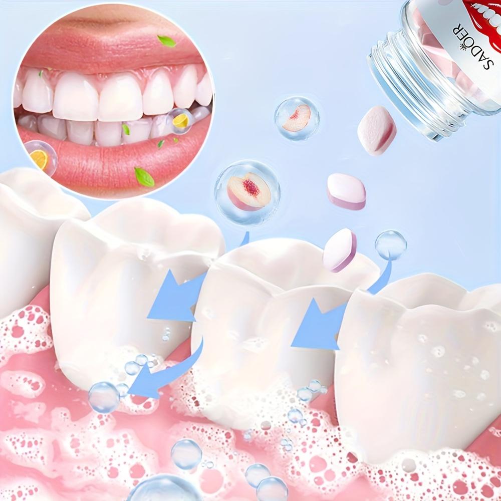 Lahvička Broskvová Žvýkací Pevná Zubní Pasta Tablety Odbarvující & Čisticí Série Pevných Zubních Past