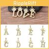 Elegante Alphabet Krone Initialen Buchstaben Anhänger Halskette mit Goldkette Schmuck