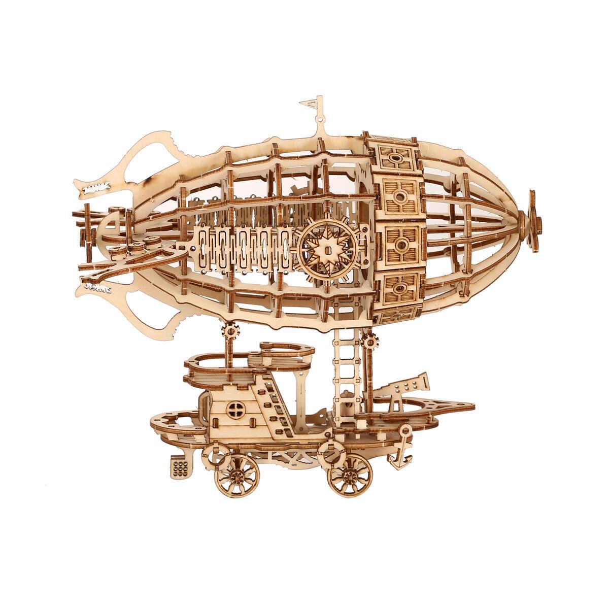 

Children S Puzzle Toy Airplane Airship Wooden Assembly Simulation Model Handmade Diy Mold Boy S Birthday Gift