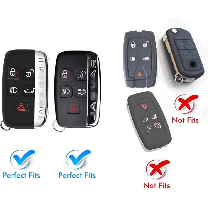 

for Range Rover Key Cover, Compatible with Jaguar Range Rover Evoque Velar Discovery LR4 Land Rover Sport & Jaguar XF XJ XE F-PACE F-Type Zinc Alloy