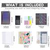 Compacts PU Leather A6 Refill Able Budget Planner Cover Features Clear Window Personals Wallets Binder for Daily Use