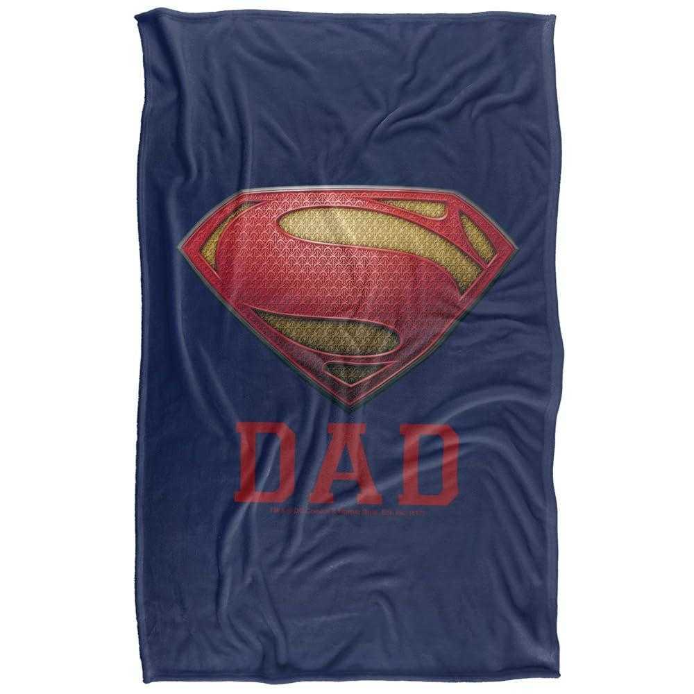 Superman Man Of Steel Dad Soft Touch Blanket