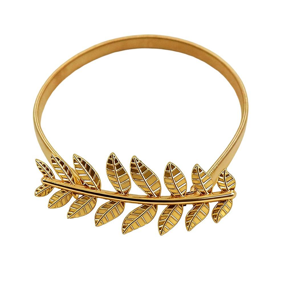 

Metal Leaf Curtain Tiebacks Gold Silver Color Waist Belt Fashion Decoration Chain Belt Home Decor Gold Big Leaf