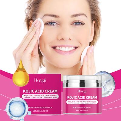 Crema all'Acido Cogico – Correttore Macchie Scure con Acido Glicolico e Niacinamide – Idratante Illuminante per Iperpigmentazione