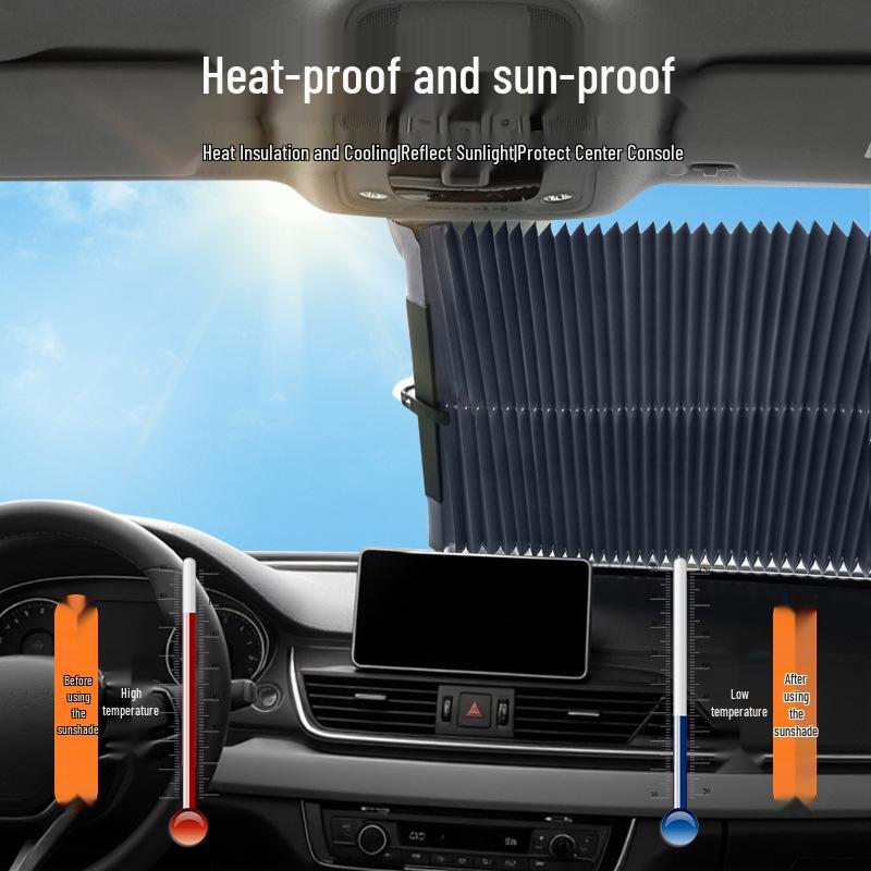 Automatinis ištraukiamas saulės skydelis naujos energijos transporto priemonėms - Apsauga nuo saulės priekiniam stiklui
