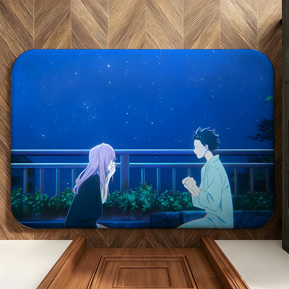 Anime A-A S-Silent V-Voice Floor Mat Soft Flannel Floor Mat Suitable for Entryways, Living Rooms, Bedrooms, and Bathrooms
