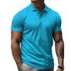 T-shirt Sportiva Casual da Uomo Estiva con Collo a Revers Tinta Unita Manica Corta Polo Abbigliamento da Uomo