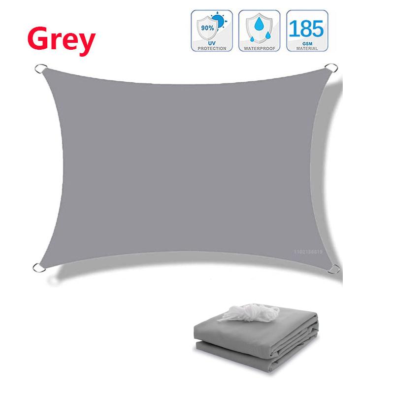 

5x4M/6x3M Waterproof Large Sun Shelter Sunshade Protection Outdoor Canopy Garden Patio Pool Shade Sail Awning Camping Shade 200x200cm серый