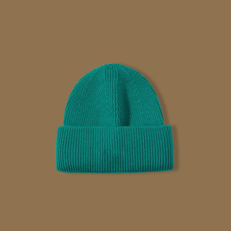 High Quality Solid Color Hat Women's Autumn and Winter Wool Hat Warm Ear Protection Cold Hat Versatile Face Small Knitted Hat Men's Windproof