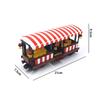 Creative Technica Ideas City Christmas Retro Sightseeing Carriage Tank Car Train Moc Railway Express Bricks Building Blocks Toys