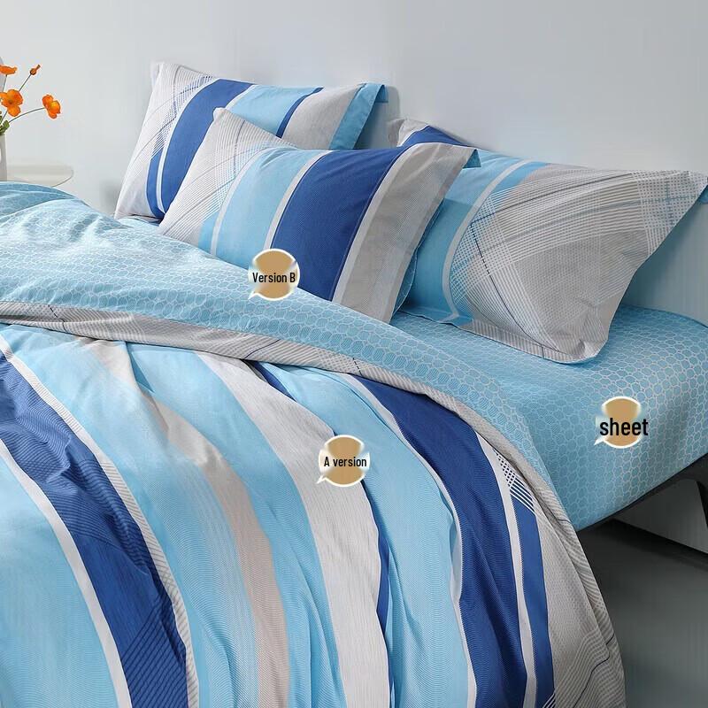 Mercury Home Textiles Pure Cotton 4-Piece Bedding Set