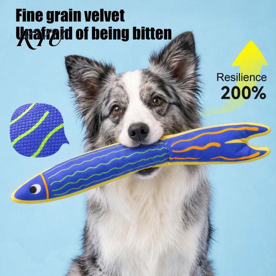 Training Toys for Dogs Ocean Fish Dog Toy, Interactive Squeaky Chew Stuffed Plush Stress Relief Toy Medium And Large Tug-of-war Games