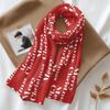 Personalized Fleece-Lined Christmas Pattern Scarf with Your Images