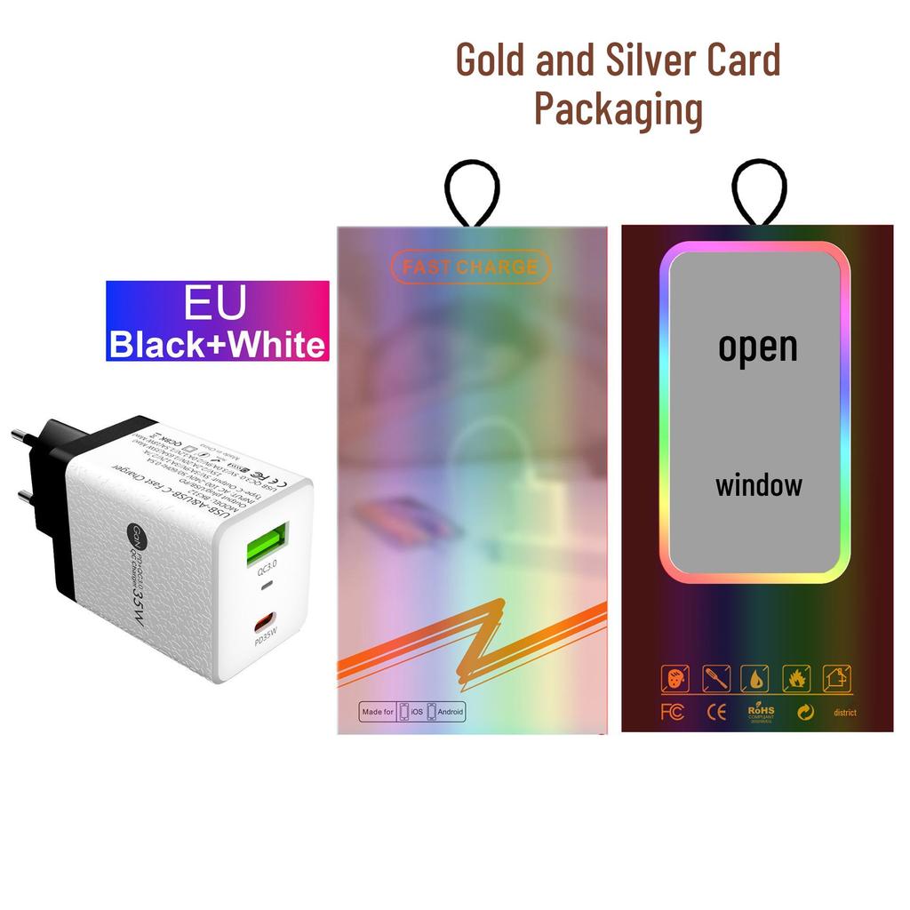 Gallium Nitride Super Fast Charger QC3.0+PD35W EU/UK/AU Plug