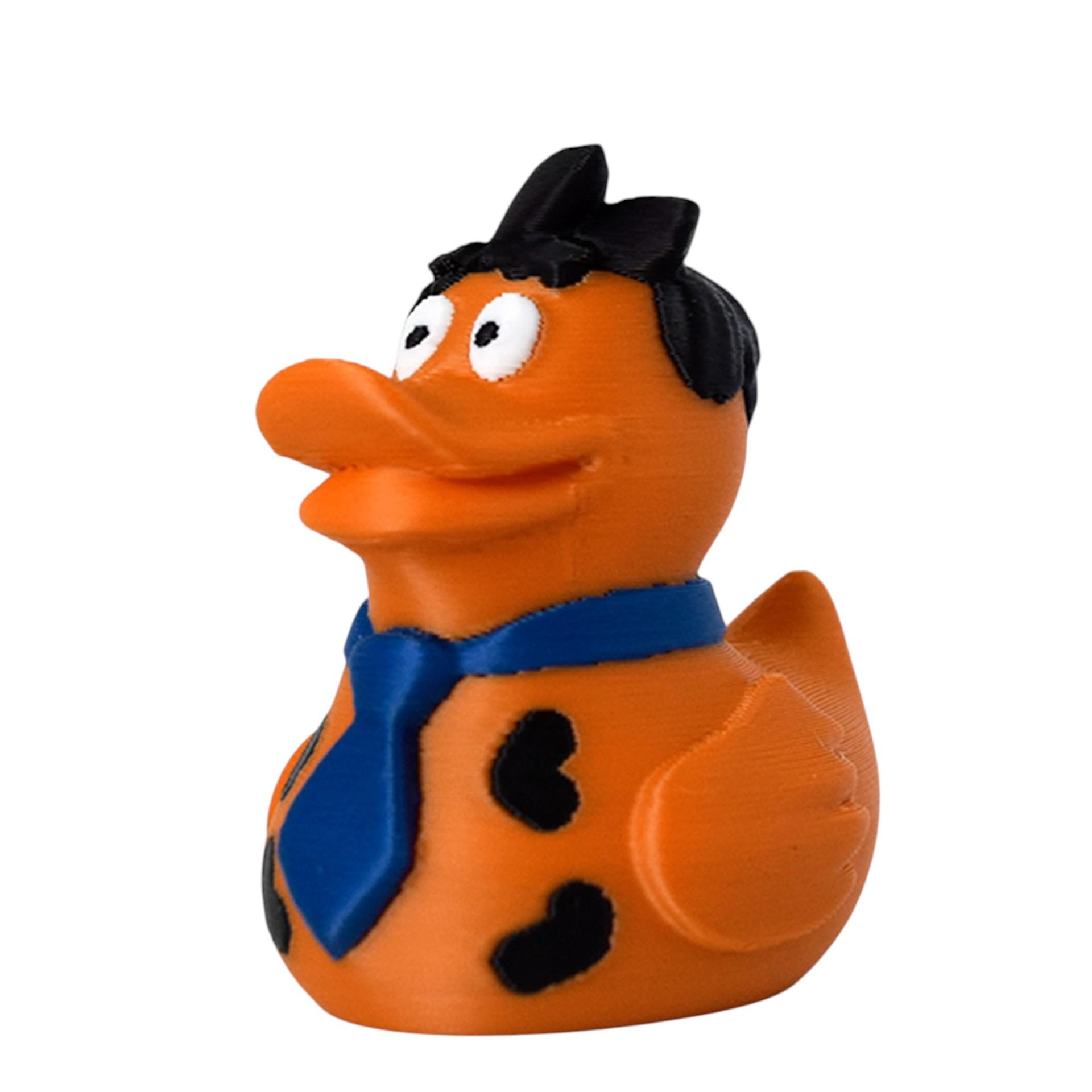 Flintstone Duck 3D Printed Cartoon Ornament for Car/Desktop Orange