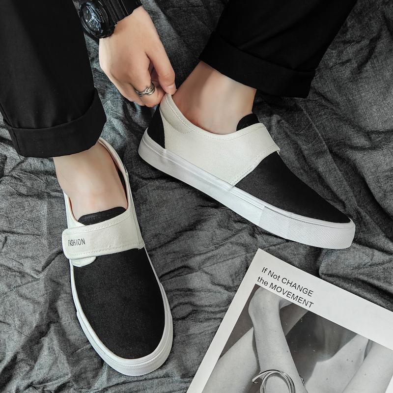 New Canvas Shoes Men Summer Classic Loafers Men Casual Shoes Breathable Lazy Walking Flat Women Shoes Sneakers Black White