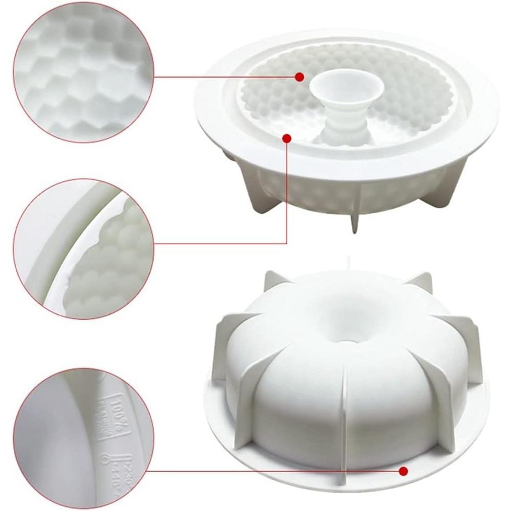 Круглая силиконовая форма Французский десерт Антипригарные формы Сделай сам Форма цветка лотоса для приготовления шоколада, хлеба, мусса, желе Форма для выпечки