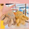 Rabbit Keychain Carrot Plush Toy Stuffed Doll Pendant Decoration Gift Kids