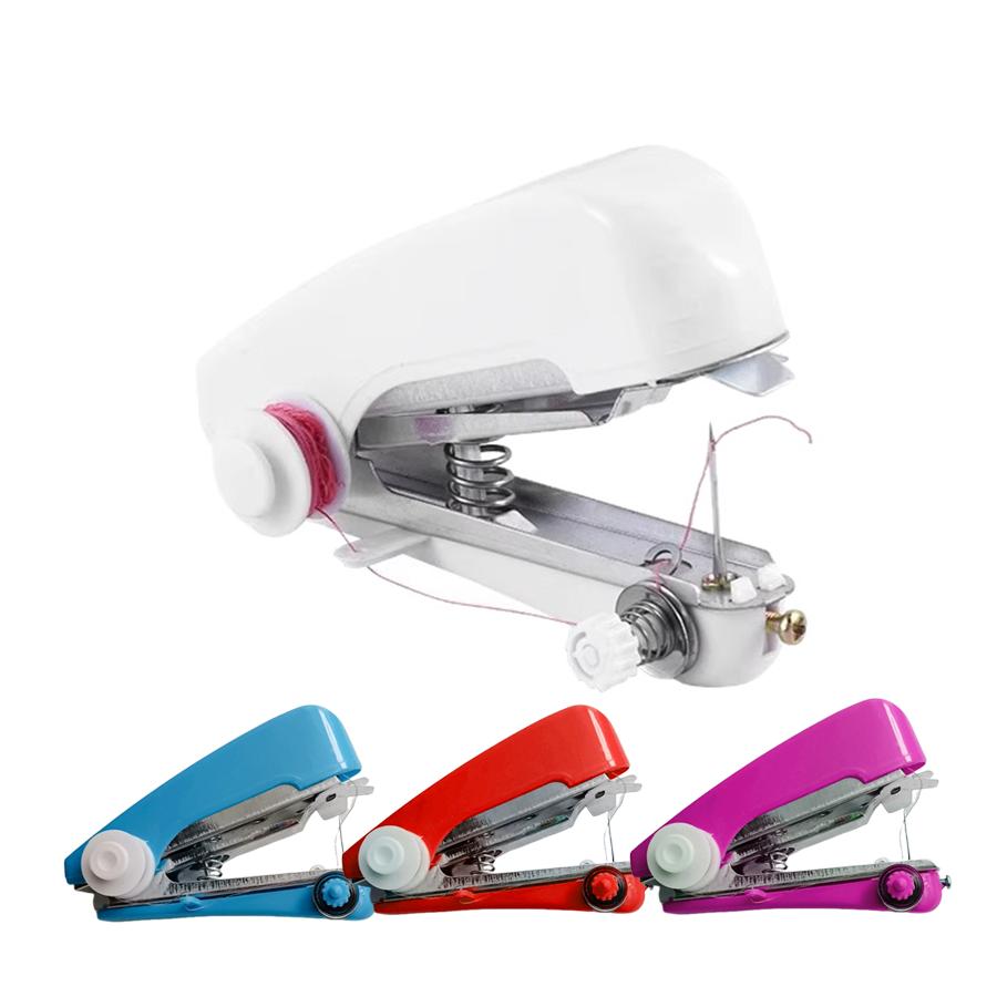 6/11pcs Mini Handheld Sewing Machine with Sewing Thread Kit Portable DIY Tools for Household Clothes Thin Fabric XJM