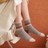 5 Pairs of Women's Spring and Summer Simple Color Stripes In The Tube Cotton Socks