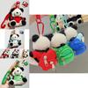 Soft Plush Panda Backpack Keychain Cute Cartoon Keyring Accessory For Gifts
