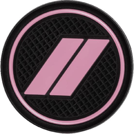 Bonbo Anti-Dust Mats for Dodge Charger 2015- | 6-Piece Fit Cup Holder Pads Set | Eco-Friendly Silicone Non-Slip Interior Accessories (Pink)