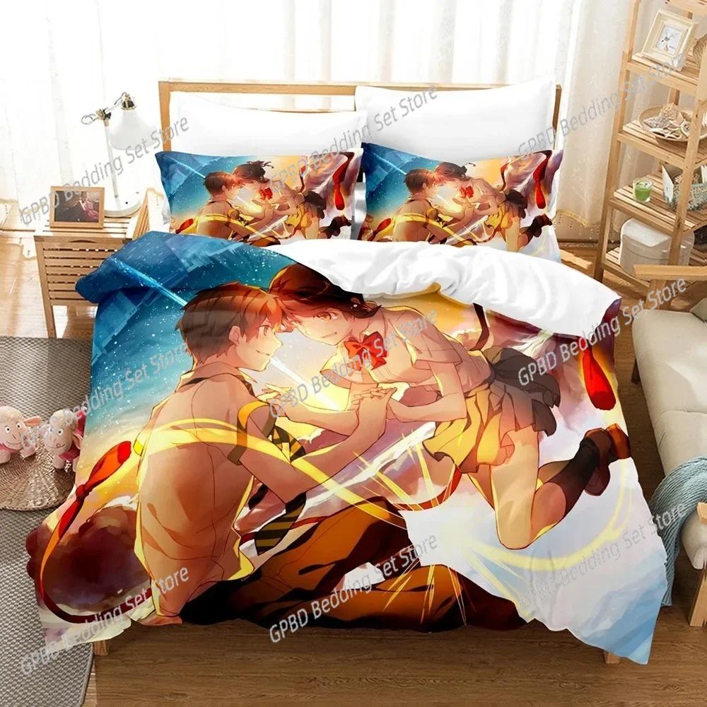 Your Name Japan Anime Comfortable Duvet Quilt Cover Pillowcase Bedding Set Children Bedroom Decoration Home Textile