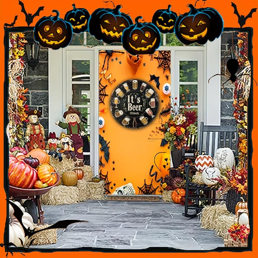 Festive 8" X 8" Round Aluminum Sign: "It's Beer Time" - Great for Home, Kitchen, Office or Garage Decoration - HD Printed