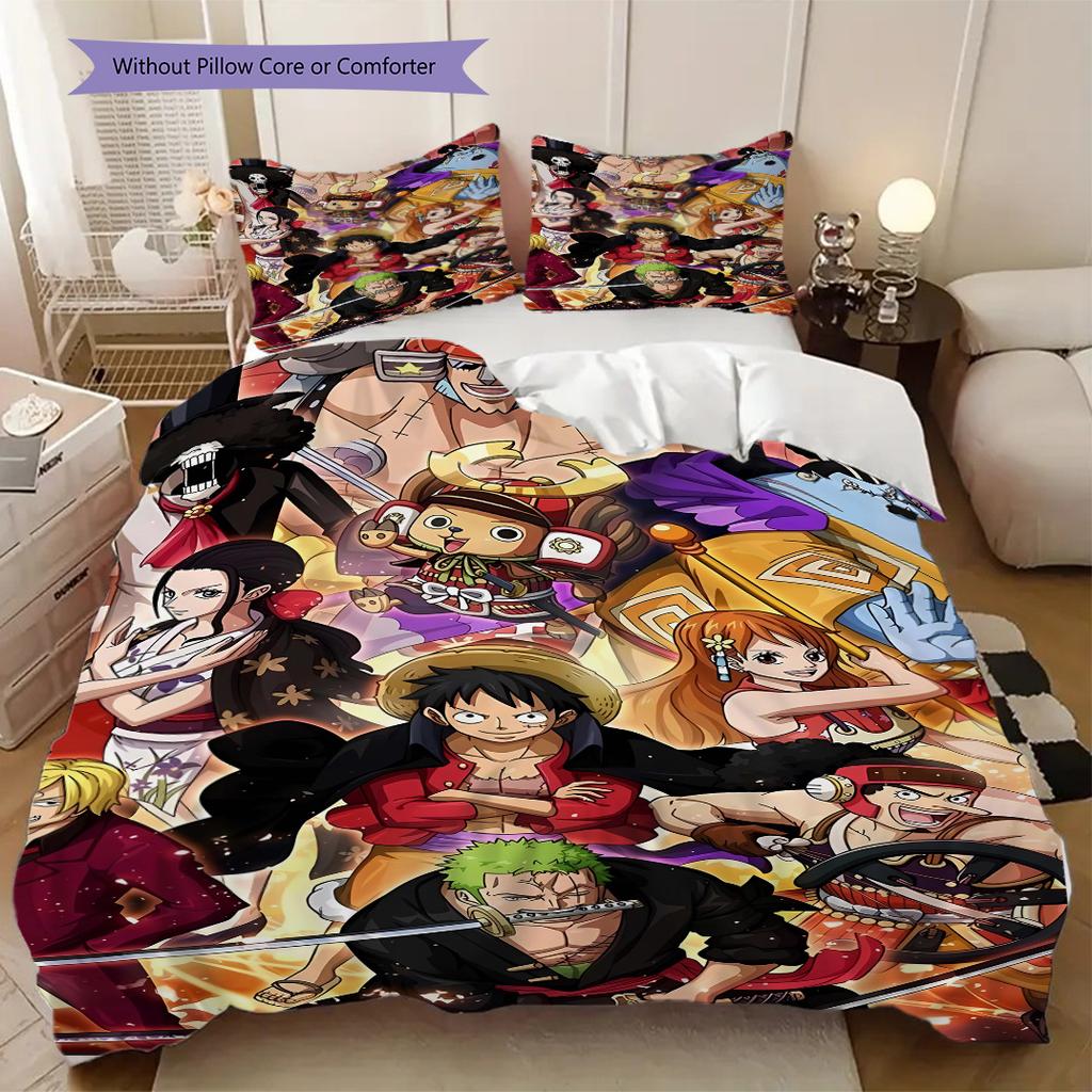 One Piece Anime Soft and Comfortable Duvet Cover, Children's Bedding Set Gift, Extra Large Size, Various Sizes Available LXR139