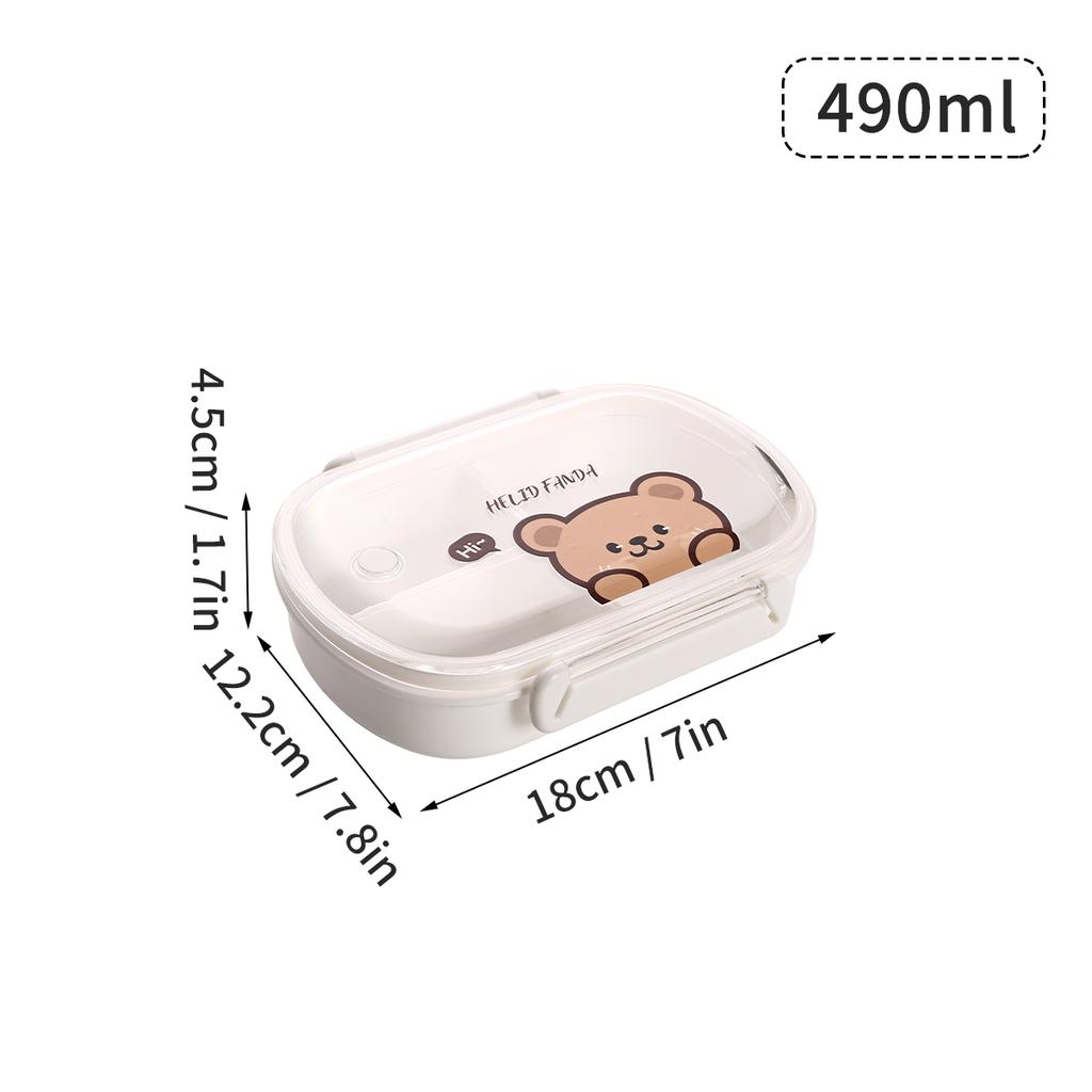 WORTHBUY Leak Proof Lunch Box Portable Food Container Microwavable Detachable Compartment Bento Box Plastic Transparent Food Box