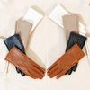Rivet Beads Decoration Touch Screen Gloves Windproof Winter Women Gloves  Outdoor Cycling