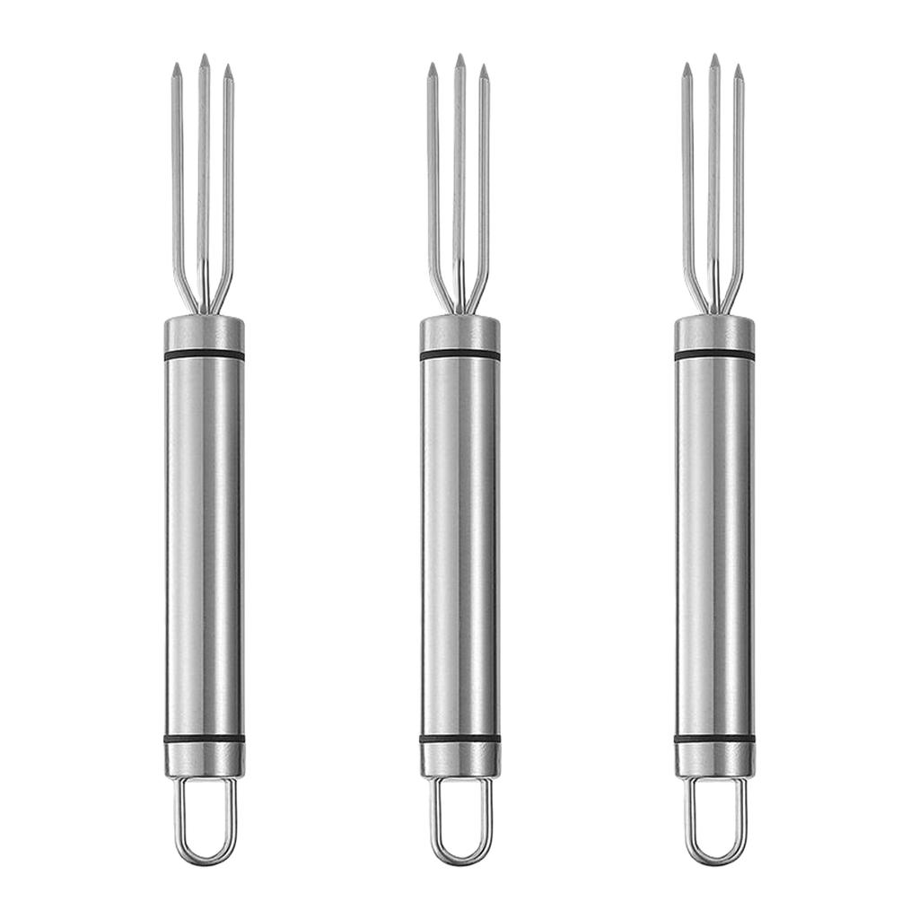 Pack Of 3 Stainless Steel Corn Forks For Easy Grilling And Outdoor Dining Reusable And Dishwasher Safe