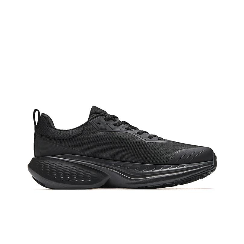 Anta Yuntu Comfortable Fashion Non-Slip Wear-Resistant Low-Top Running Shoes Men Sneakers Basic-Black Metallic-Titanium 112545519-2