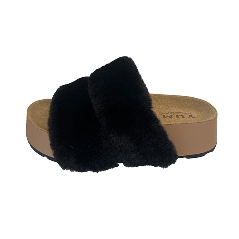 Fashion Flats Women Slippers Fur Fashion Cozy Shoes Autumn Dress Designer Woman Cotton Shoes 2025 New Dress Short Plush Zapatos Mujer