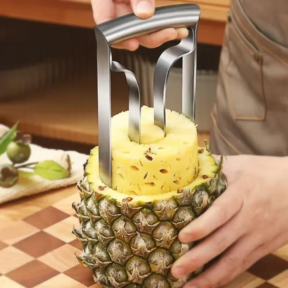 Anti Slip Handle Pineapple Cutter Stainless Steel Pineapple Knife Peeler Household Use
