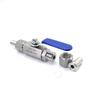 304 Stainless Steel Valve Connector Pipeline Connector DN6- 12mm Stainless Ball Valve 0-120 C Easy Installation