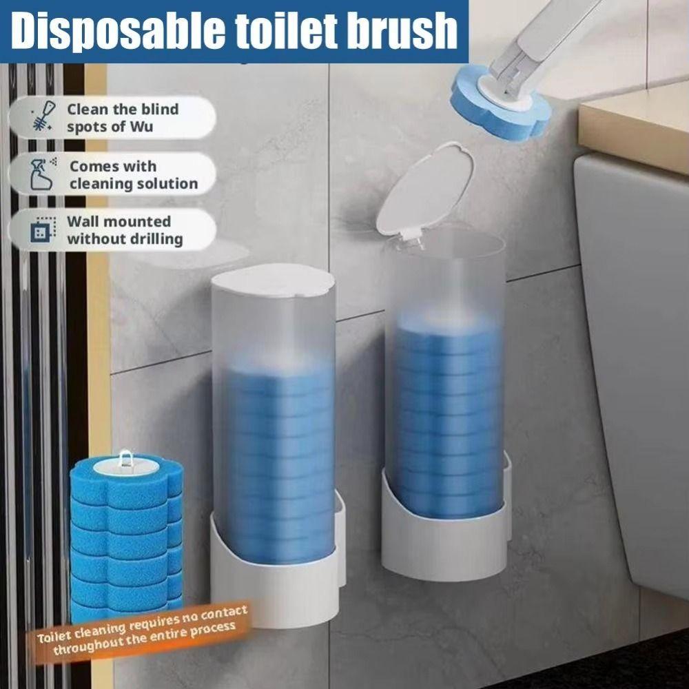 360° Cleaning Toilet Bowl Brush Holder Disposable Toilet Brush Bathroom Cleaning