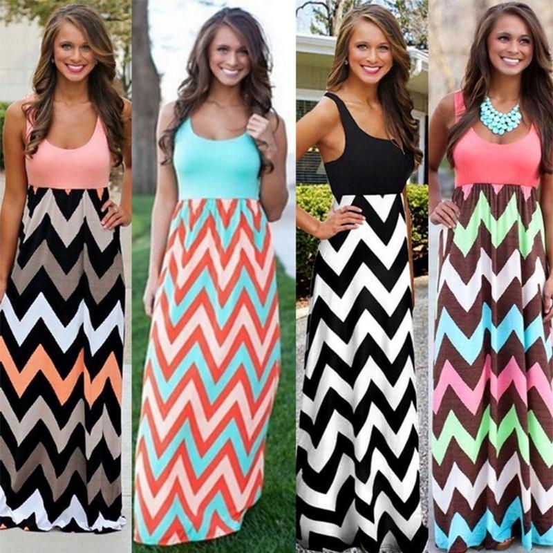 Elegant Women's Boho Long Maxi Evening Cocktail Party Summer Beach Dress Sundress